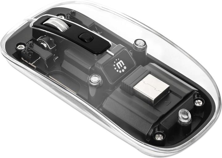 Produktbild Manhattan MH Transparent 4D mouse, Black (Kabellos)