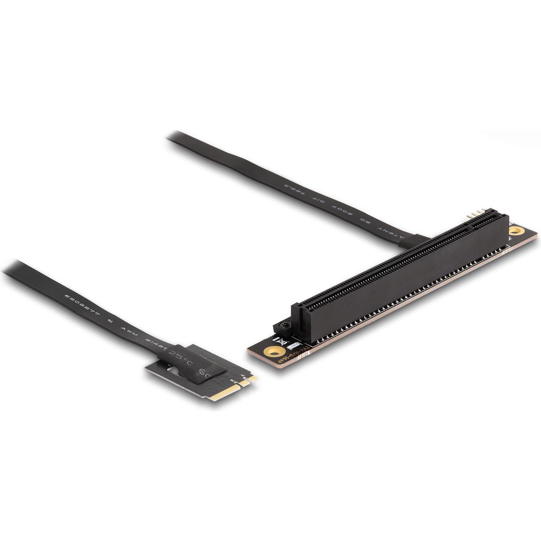 Thumbnail - Delock, Scanner, M.2 Key A+E zu PCIe x16 NVMe Adapter gewinkelt mit 20 cm Kabel