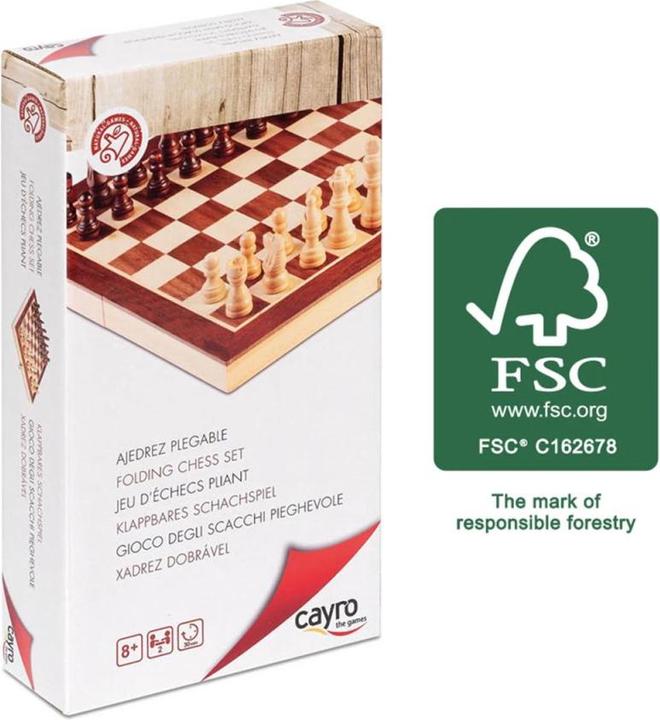 Actual product image Cayro Chess foldable FSC
