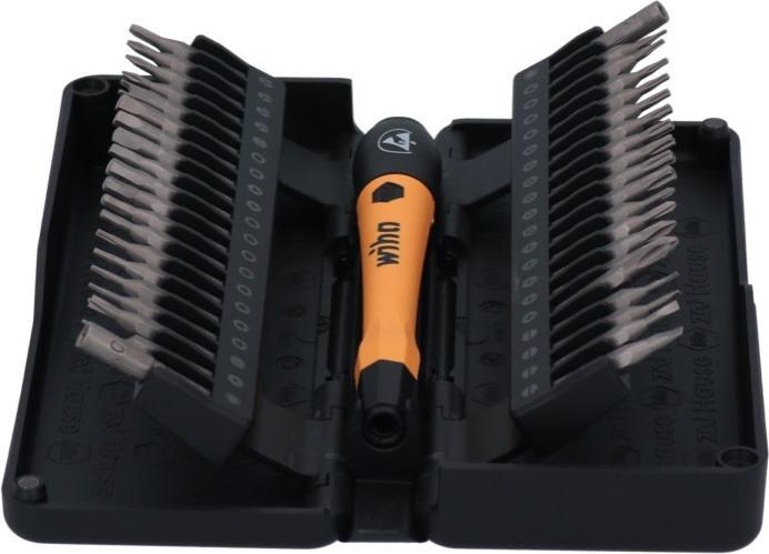 Actual product image Wiha Micro Bit Set (Phillips PH M000 cross, Cross Phillips PH M00, Cross Phillips PH M0, Cross Phillips PH M1, Cross Phillips PH M2, Screw slot M3, Screw slot M2, Hexagon socket TX M5, Hexagon socket TX M4, Hexagon socket TX M3, Hexagon socket TX M2)