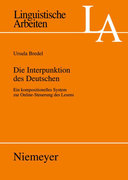 Produktbild Die Interpunktion des Deutschen (Deutsch, Ursula Bredel, 2008)
