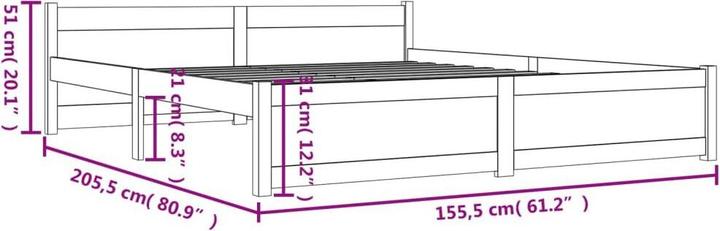Image du produit vidaXL Bettrahmen (150 x 200 cm)