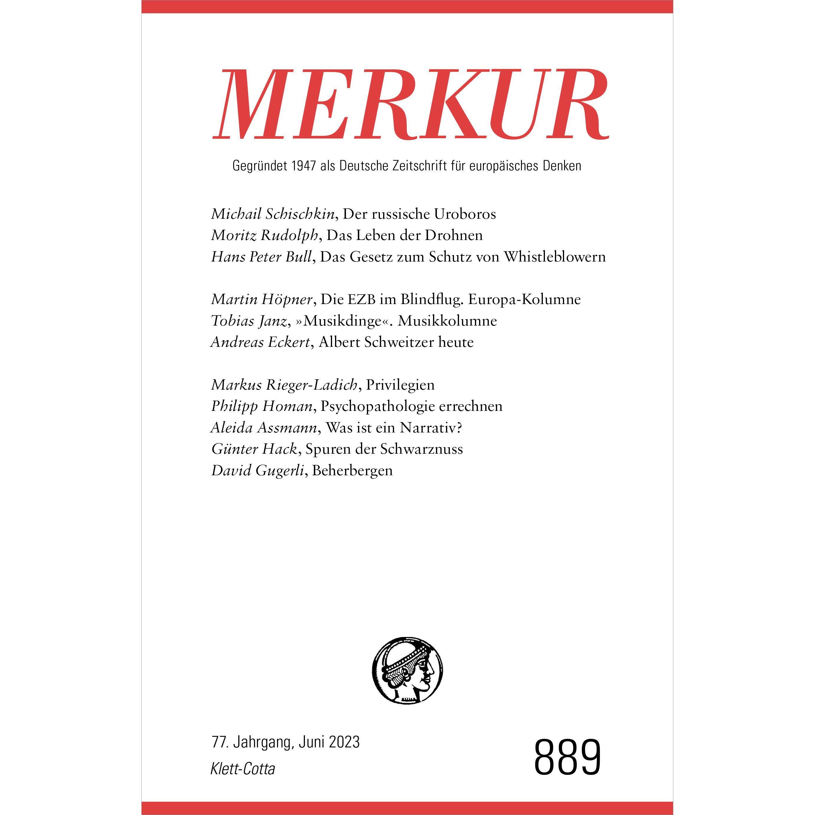 Thumbnail - MERKUR 6/2023, Belletristik von Ekkehard Knörer, Christian Demand