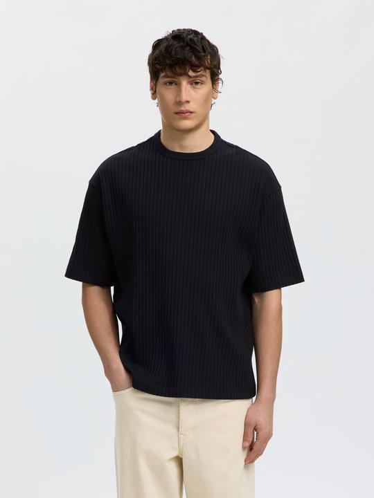 Produktbild Selected Geripptes Relaxed Fit T-Shirt (M)