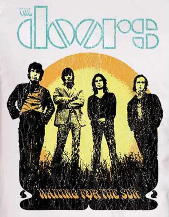 Actual product image The Doors Unisex Adult Waiting For The Sun T-Shirt (XXL)