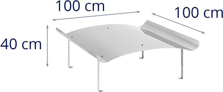 Image du produit MSW Chapeau de cheminée - acier inoxydable - 100 x 100 x 40 cm