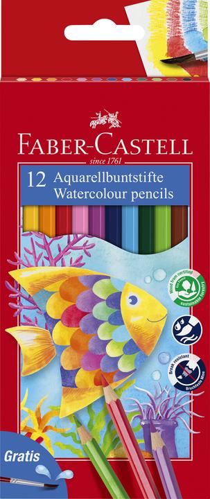 Produktbild Faber-Castell Aquarellfarbstifte Classic 12-teilig (12x)