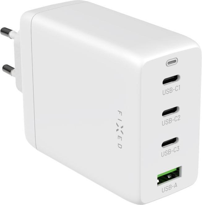 Fixed GaN 3x USB-C/USB 100W, biały (100 W, 4 ports)