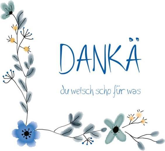 Produktbild Fotoeigenart Postkarte Dankä - du weisch scho für was