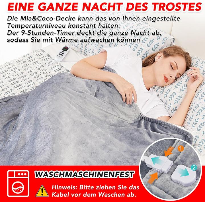 Produktbild Mia&Coco Heizdecke mit Abschaltautomatik (160 x 130 cm)