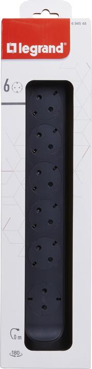 Actual product image Legrand Rotating power strip 6x socket, without cable Black 694548 (6 x, CEE 32/5)