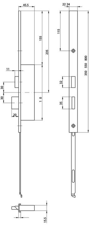 Produktbild MSL Stulpverlängerungen XL zu 24421 FlipLock (Türgriff)