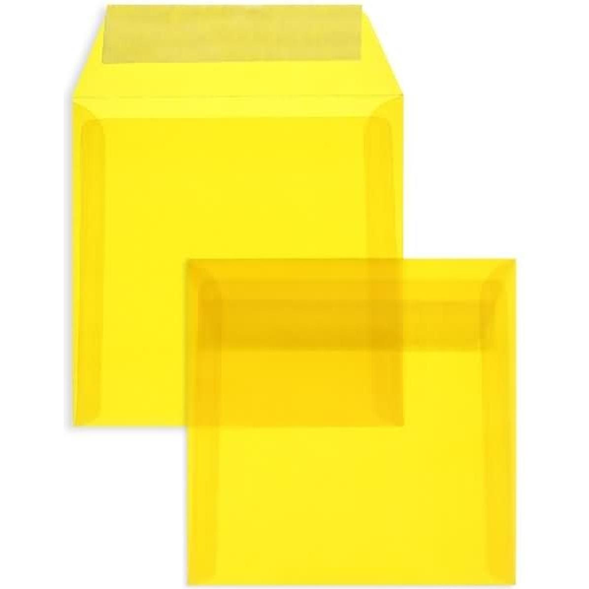 Blanke, Briefumschlag, Briefumschläge Offset transparent 170x170mm 100g/qm HK VE=100 Stück intensivgelb (100 x)