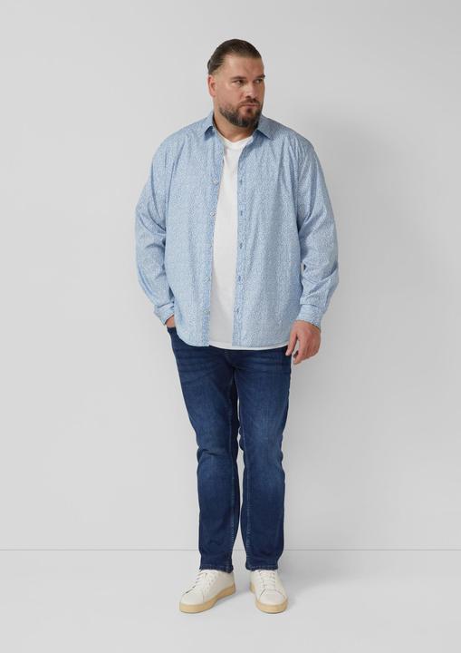 Immagine prodotto s.Oliver Hemd Hemd aus Baumwollstretch mit All-over-Print (3XL)