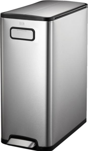 Productafbeelding EKO Ecofly Step Bin 30 L roestvrijstalen matte pedaalemmer inclusief binnenemmer, met voetpedaal op de (30 l)