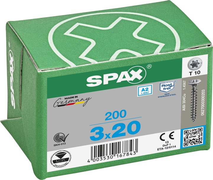 Actual product image Spax Chipboard screws LK, T10 3.0x20 mm (200 Screws per piece)