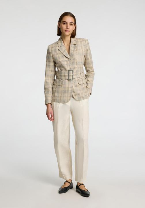 Produktbild Selected Femme Leinenmix Karo Slim Fit Blazer (36)