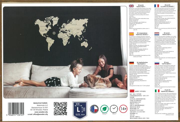 Productafbeelding WoodenCity Wereldkaart L (31 onderdelen)