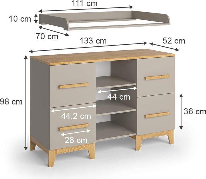 Produktbild VitaliSpa Malia mit 4 Schubladen