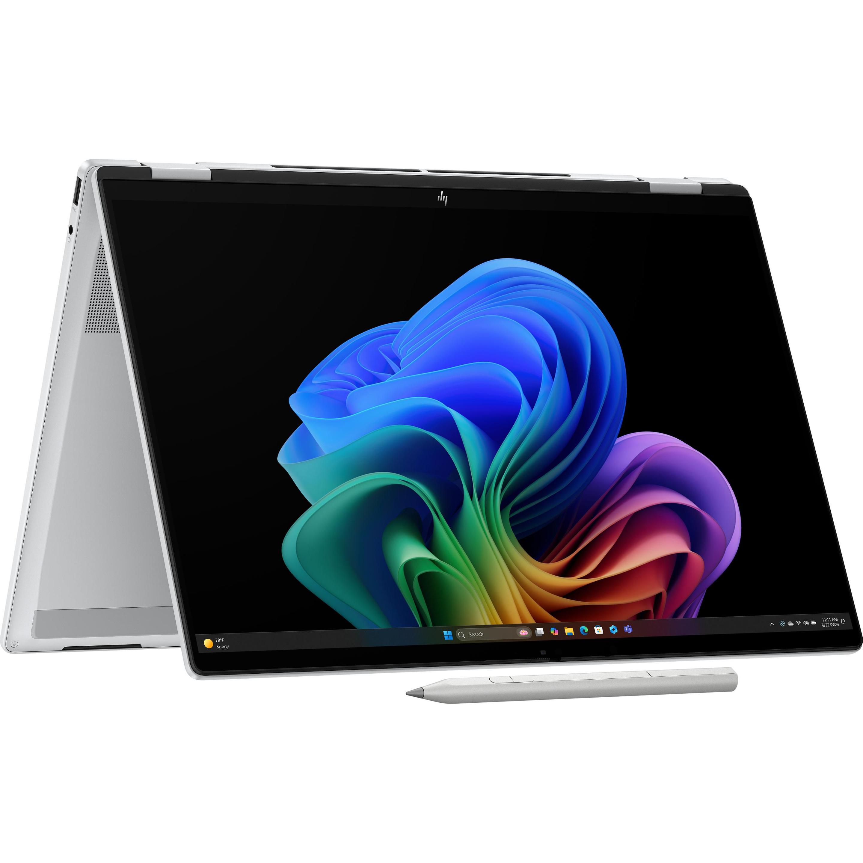 HP OmniBook X Flip (16", 512 GB, 16 GB, Eng. Int.), Notebook, Silber