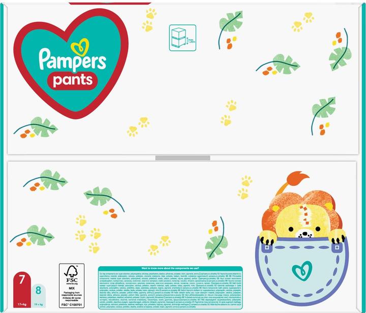 Productafbeelding Pampers Luiers - Slipjes Broekjes Maat 7, 17kg+, 74 st. (Maat 7, Halfjaarlijks pakket, 74 Stuk)