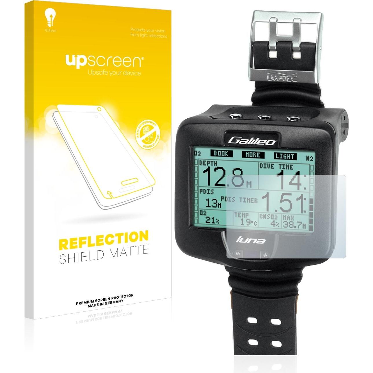 upscreen Reflection Shield Displayschutz Matt, Smartwatch Schutzfolie, Grau