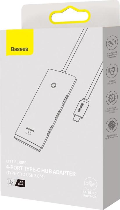 Actual product image Baseus Lite Series 4-Port Adapter (USB-C, 5 Ports)