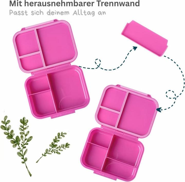 Produktbild Lekkabox Mini Classic Lunchbox mit 3 Fächern & Trenner, berry