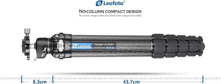 Actual product image Leofoto LS-255C Set (Carbon, Metal)
