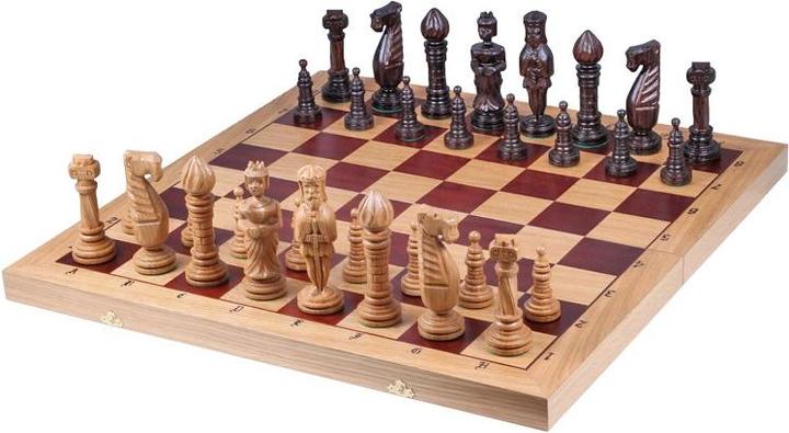 Produktbild Holzecke Geschnitztes Eichen-Schachbrett