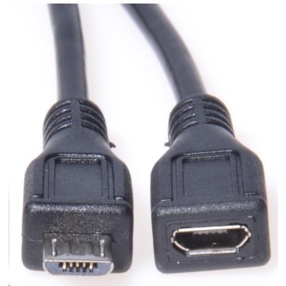 PremiumCord Cavo di prolunga Micro USB 2.0 maschio-femmina 3M nero (3 m), Cavo USB