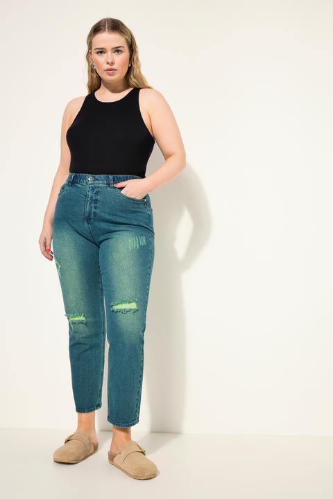Produktbild Studio Untold Mom-Jeans, Wide Legs, Neon destroyed, 5-Pocket (42)
