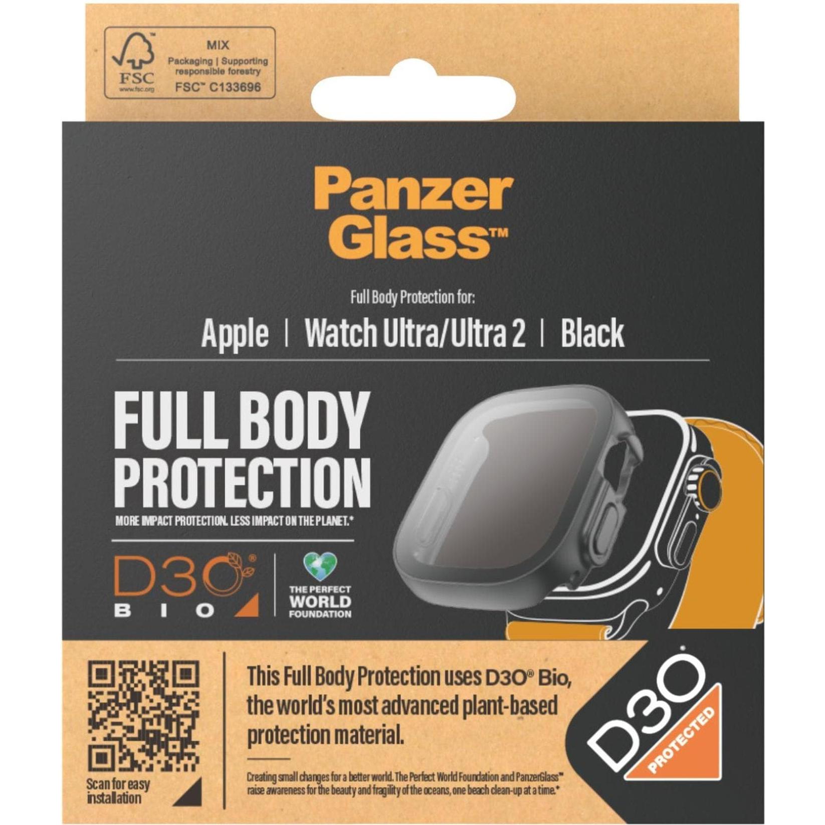 Thumbnail - PanzerGlass Screen Protector Full Body Apple Watch 2023 49mm with D3O black, Smartwatch Schutzfolie, Schwarz