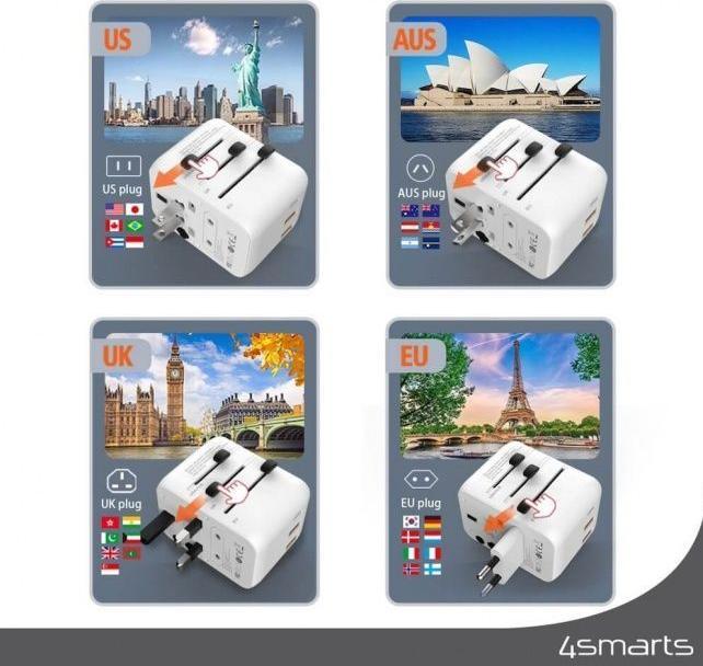 Actual product image 4smarts World travel adapter Nomad 20W white