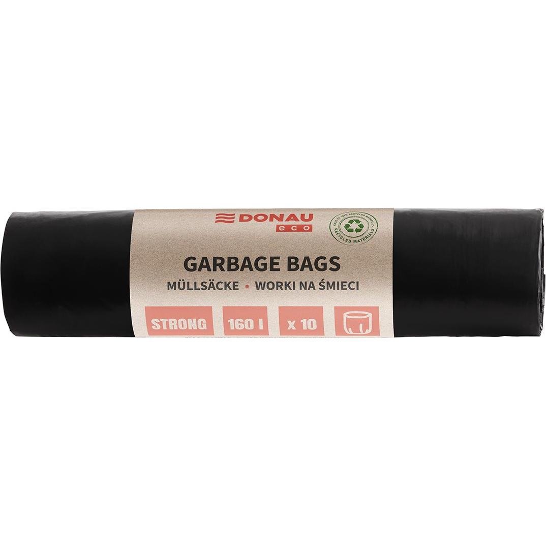 Donau Mllscke ECO, stark (LDPE), 160l, 10 Stck, schwarz, Abfallsack, Schwarz