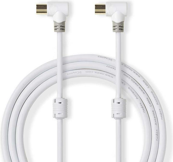 Produktbild Nedis Koaxial Kabel IEC (Coax) Stecker IEC (Coax) Buchse Vergoldet 75 Ohm Doppelt geschirmt rund PVC (100 dB, Antennenkabel)