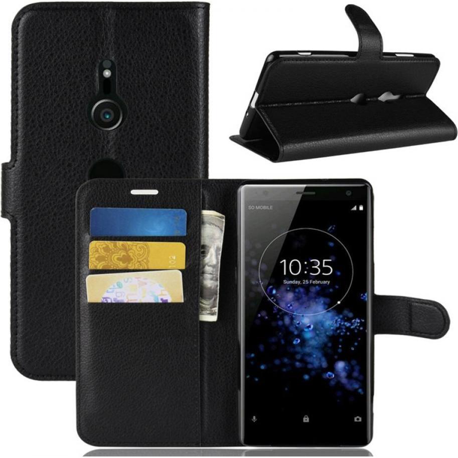 Screenguard Sony Xperia XZ3 Leather Guard Lederhülle (Sony Xperia XZ3), Smartphone Hülle, Schwarz