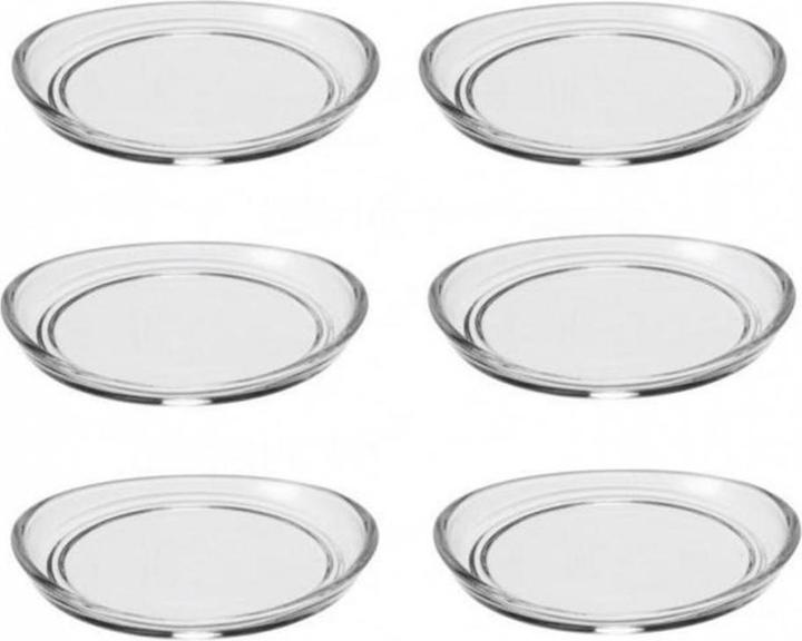 Immagine prodotto Leonardo Piattino Loop 6 pezzi, Trasparente (6 x, Sottobicchiere in vetro)