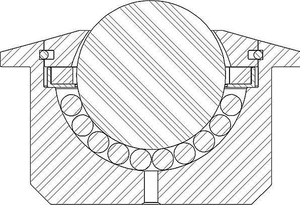 Produktbild kaiserkraft Kugelrolle massiv mit Bund