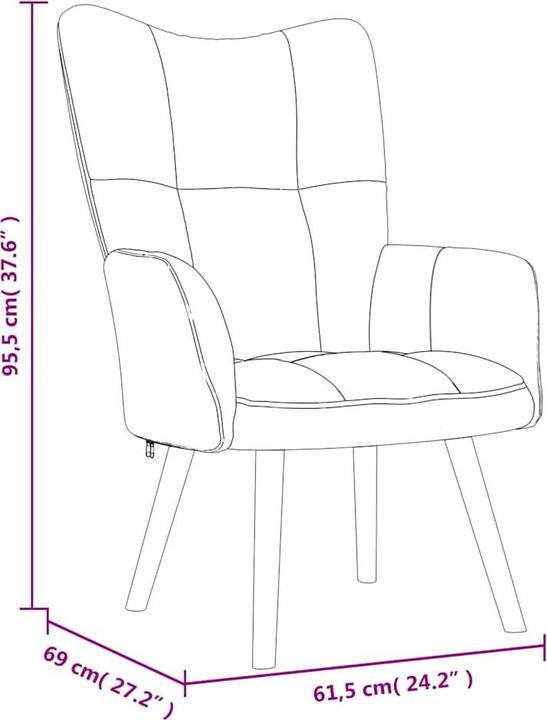 Immagine prodotto vidaXL Relaxsessel mit Hocker