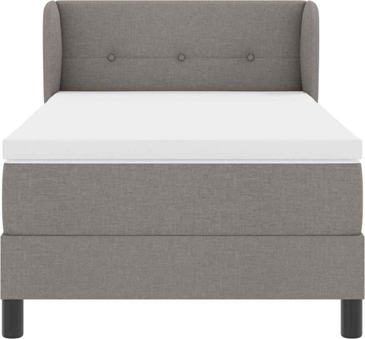 Produktbild VidaXL Boxspringbett Mit Matratze Stoff Taupe (90 x 190 cm)