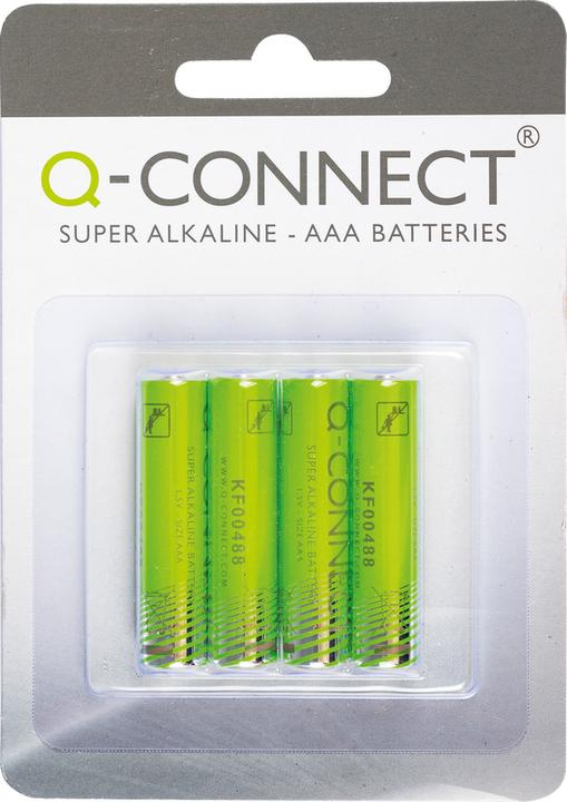 Actual product image Q-Connect Alkaline batteries (4 pcs., AAA, 1080 mAh)