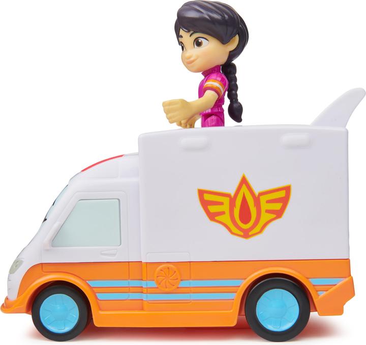 Immagine prodotto Spin Master Disney Junior Firebuds, Violet e Axl, action figure e ambulanza giocattolo con movimento degli occhi