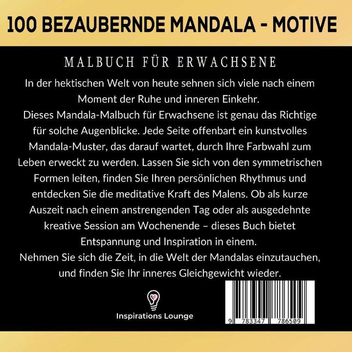 Produktbild 100 Bezaubernde Mandala Malbuch