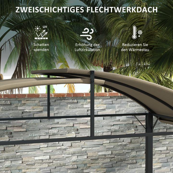 Actual product image Outsunny Barbecue pavilion with storage area and hanging hooks (233 cm, 110 cm)