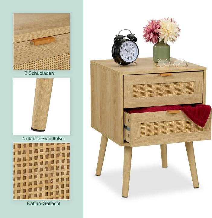 Image du produit Relaxdays Nachttisch (40 x 41.50 x 55 cm)