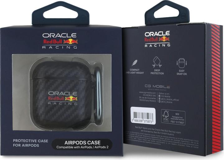 Immagine prodotto Red Bull Case PU Carbon Logo for AirPods 1/2 black (Manicotto per cuffie)