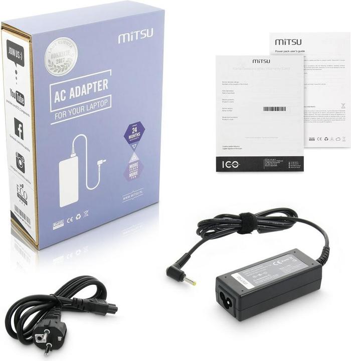 Productafbeelding Mitsu notebook oplader 20V 2.25A 4.0X1.7 LENOVO (45 W)