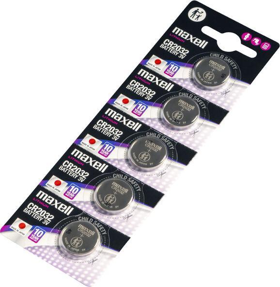 Actual product image Maxell Electronics CR2032 (5 pcs., CR2032, 220 mAh)