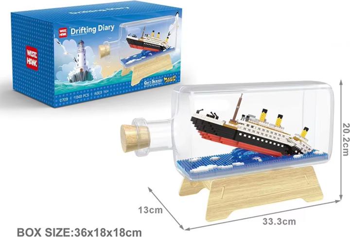 Produktbild Tinisu Titanic Schiff Modell Klemmbausteine Micro-Bricks Bausteine